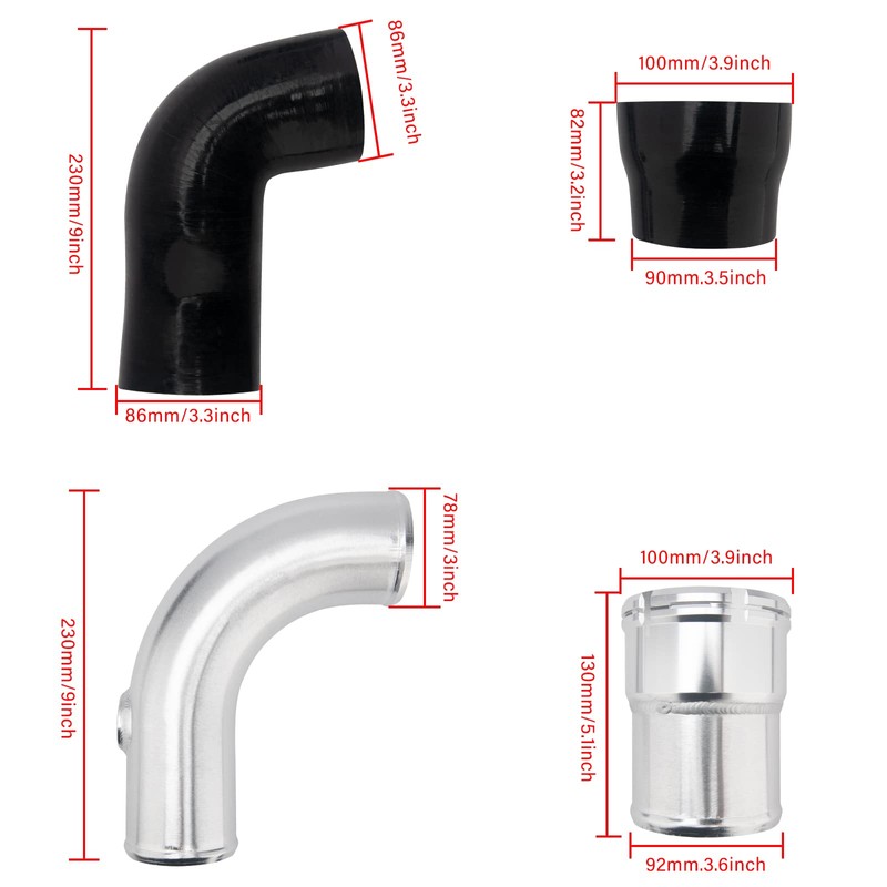 Cold Side Intercooler Pipe Upgrade Kit for Ford 6.7L Powerstroke