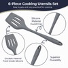 Culinary Couture Grey Silicone Kitchen Utensils Set of 6, Non-Stick