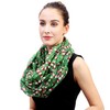 Lina & Lily Women's Loop Scarf with Christmas Pattern, Red,