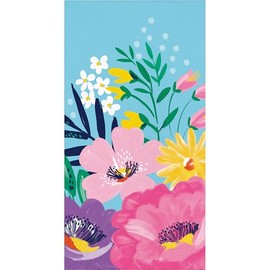 Floral Party Napkins - 32 Count (2 Packs of 16CT) 3-Ply Decorative Paper Napkins for Buffet, Kitchen, or Bathroom Fingertip Hand Towels in Fresh Florals Design