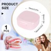 Denture Box with Strainer, Portable Denture Box Cover, Braces Box,