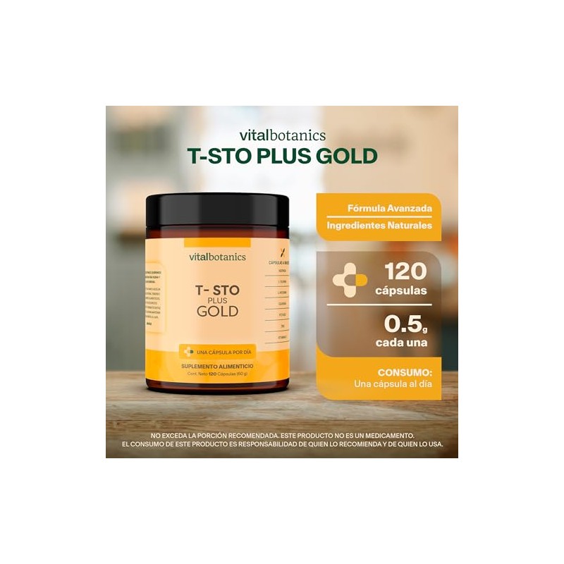 T-STO PLUS GOLD con Vitamina D, Potasio, Zinc, L-Arginina VITAL