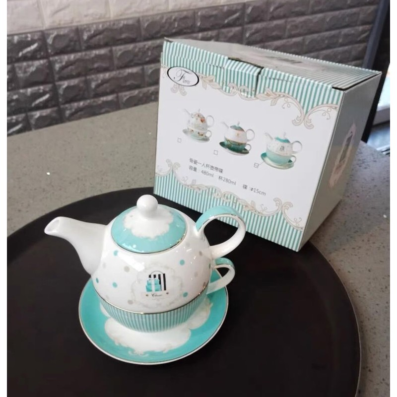 Eplze YBK Tech Euro Style Bone China Tea for One,