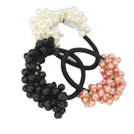 BIUDECO 6pcs Pearl Hair Ties for Women and Girls Elegant Elastic Ponytail Holders Durable Accessories for Everyday Wear and Special Occasions