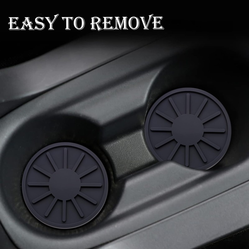 MEAJOO 2-Piece Non-Slip Car Cup Holder Coaster – 2.75 Inch