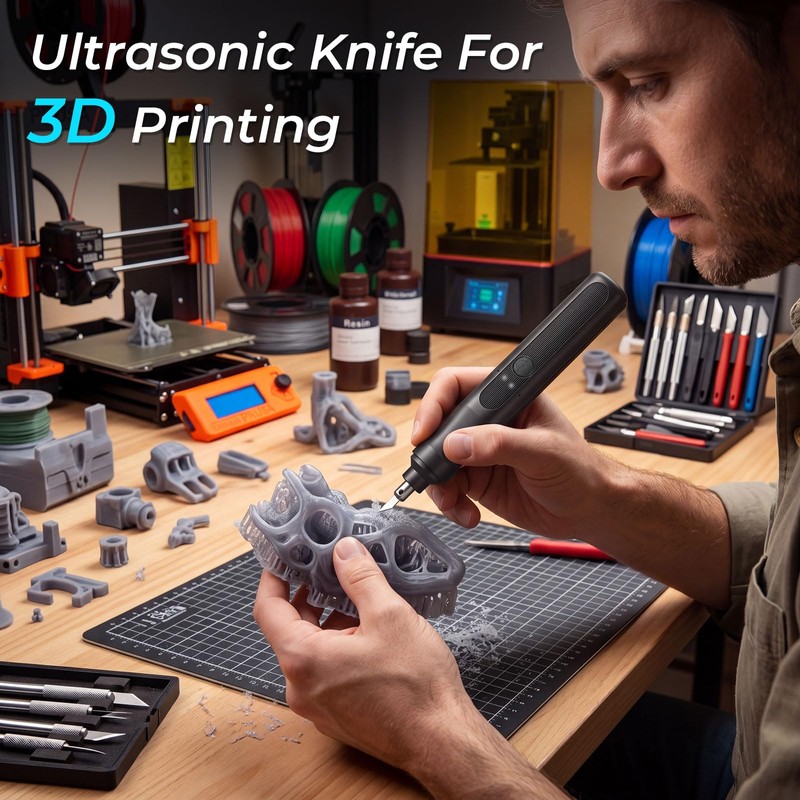 Lanties 40kHz 40W Ultrasonic Cutter Knife Set - 3D Printed