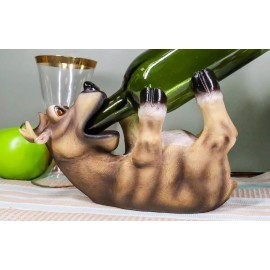 Ebros Gift Rustic Cabin Lodge Decor Drunk Comical Deer Wine Bottle Holder Figurine Decor