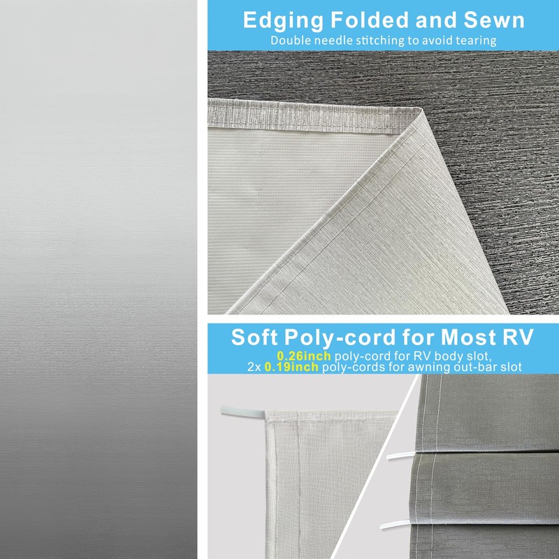 Dulepax RV Awning Fabric Replacement(15'2" Fabric) Heavy Duty 16 oz