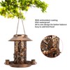 Solar Bird Feeder for Outdoors Hanging IP65 Waterproof Warm Light