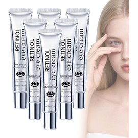 Crema de ojos antiedad con retinol para ojeras - Tratamiento hidratante para ojos para todo tipo de piel - Crema suave para el contorno de ojos para mujeres y hombres (6 PCS)