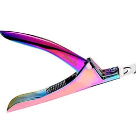 Beauty+ Acrylic False Nail Clipper Stainless Steel Nail Tip Cutter Trimmer Fake Nail Clippers for Nail Multicolor