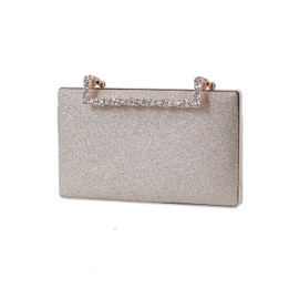 CORIOS Clutch Women's Glitter Evening Bag Sparkling Shoulder Bag Wedding Bridal Purse Handbag Shiny Shoulder Bag Cocktail Party Prom Bag for Women, champagne gold, Shiny