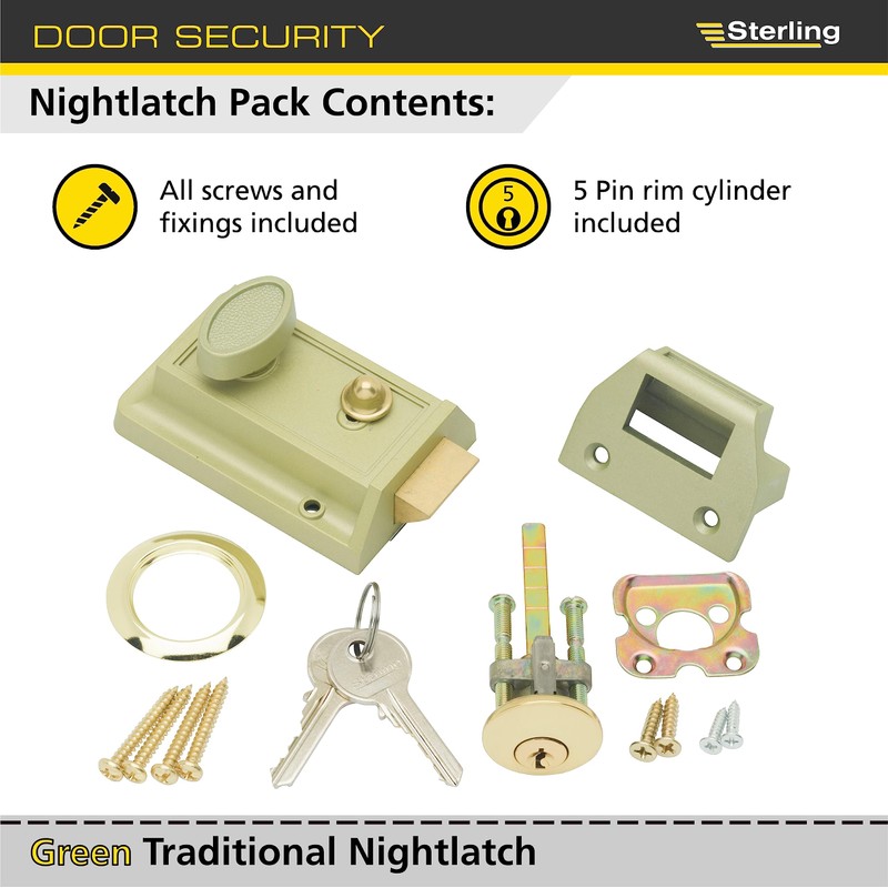 Sterling NLS601 Nls 601 Night Latch with Keys For Standard