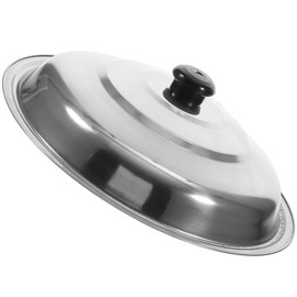 Stainless Steel Wok Lid Fry Pan Lids Universal 14 Inch Skillet Lid Stainless Steel Pan Lid 14 Inch Lid for Frying Pan 14 Inch Pan Lid Pot Covers for Cooking Microwave Lid Pot Lids