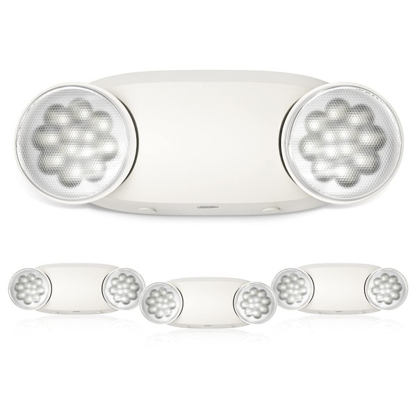 FREELICHT 4 Pack Emergency Lights for Business, with Battery Backup,Hard