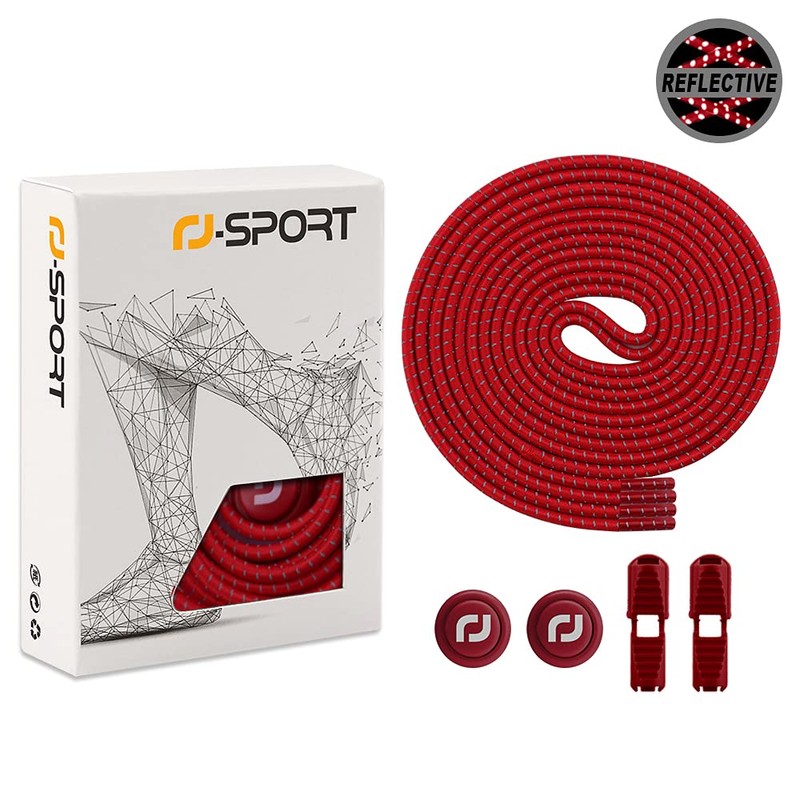 RJ-Sport Elastic Quick Release Shoelaces, Fast Lacing System for Unique