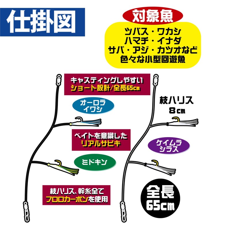 Hayabusa HS360 M 10-5-7 Jigging Sabiki Casting Type Small Migratory