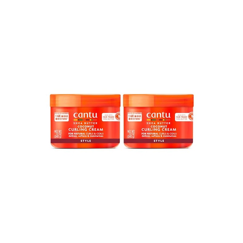 Cantu Coconut Curling Cream for Natural Hair with Pure Shea