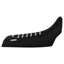 Yamaha 1987 - 2006 YAMAHA Banshee Gripper SEAT COVER All Black w/ Silver Ribs #112