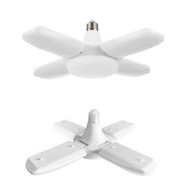 YWD LED Garage Light Motion Sensor, E26/E27 Screw-in Ceiling Mount LED Motion Activated Light for Garage/Shop/Porch - 60W 6000LM 6500K