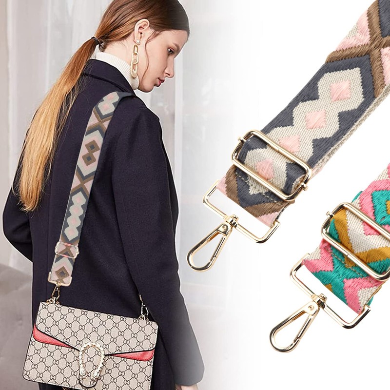 Wide Bag Strap, Adjustable Shoulder Strap, 5 cm Wide, Boho