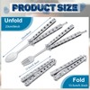 Flutesan 2 Pcs Butterfly Fork and Spoon Set, Tactical Butterfly