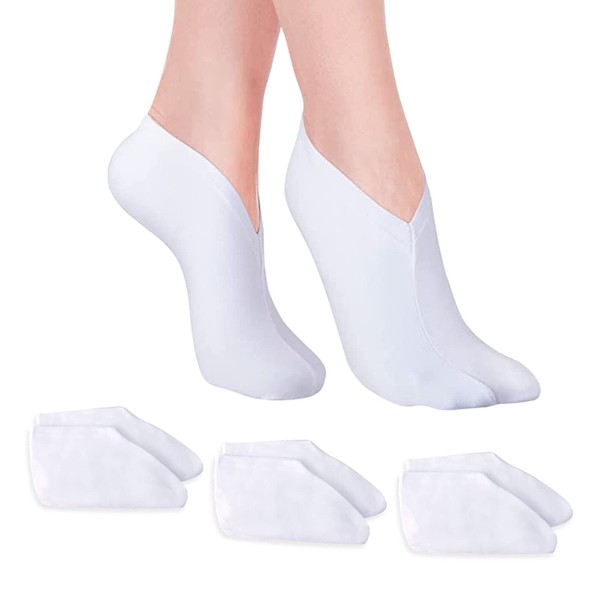 AYNKH 3 Pairs Moisturizing Socks Overnight, Cotton Spa Socks Foot Care Foot Cover for Dry Cracked Feet, Lotion Enhancing Absorbing for Women and Men