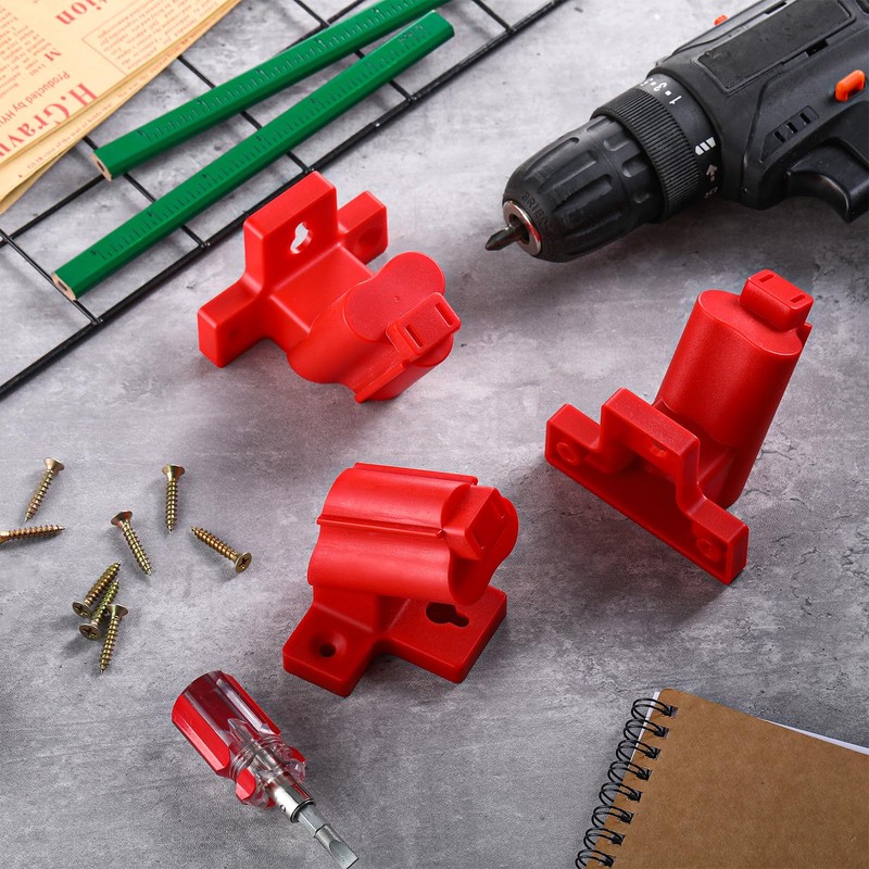 Threlaco 8 Packs Tool Holder Mount Drill Tool Hanger Compatible