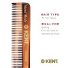 Kent 20T Handmade Folding Pocket Comb for Men, Fine Tooth