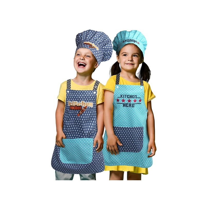 Emily ́s Check Chef's Hat in One Size or Kitchen