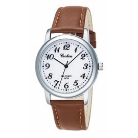 Croton RT-176M-04 Men's Solar Wristwatch, 3 Hands, Brown, white