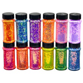 s 12 Colors Sparkly Chunky Glitter for Resin Each 56g Craft Glitter for Nails Face Body Hair Tumbler Snow Globescolor: Set4-12 mix colors/Glitter