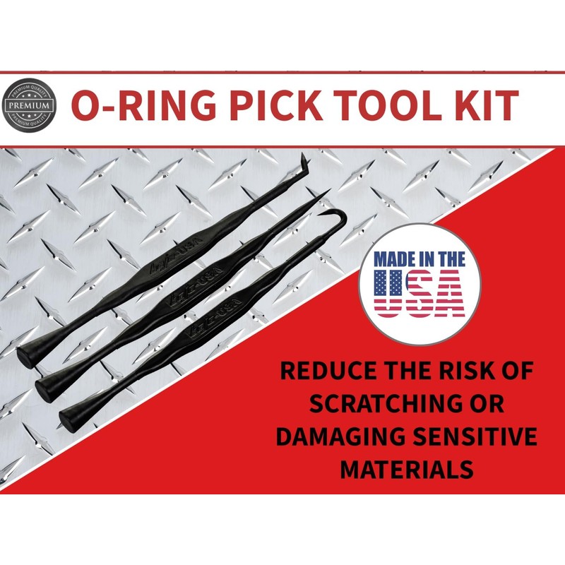 Bojo Tools - 3-Piece O-Ring Pick Tool Kit in Pouch