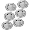 normani 3-12 pieces robust stainless steel camping plates, stainless steel