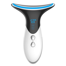 Facial Beauty & Neck Care, Facial Beauty Device, Warm Sensation EMS Facial Device, Equipped with 4 Modes, LED Light Esthetics & Micro Current Care, Face Line Tightening, Neckline Countermeasure