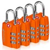 Fosmon TSA Accepted Luggage Locks (4-Pack), Open Alert Indicator TSA
