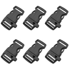 ZZLZX 6PCS Quick Release Buckle with Whistle 1inch Inner Diameter Plastic Adjustable Buckle Whistle Buckle Outdoor Camping Survival Buckle Outdoor Buckle Mountaineering Buckle Making Hanging Rope