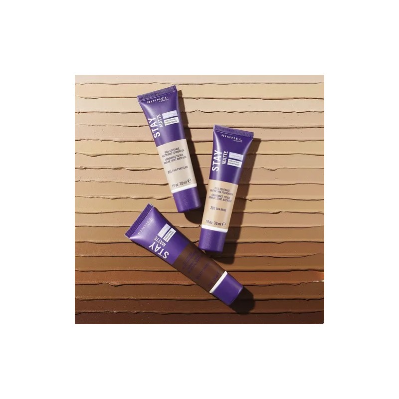 Rimmel Stay Matte Foundation Soft Beige 1 - Botella De