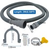 AcbbMNS 6.56 Feet (2M) Washing Machine Drain Hose Extension Kit,
