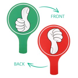 TOYANDONA Voting Yes or No Thumbs up Thumbs Down Classroom Voting Handy Teacher Classroom Event Supplies Plastic Thumbs up Sign Green Red Yes or No