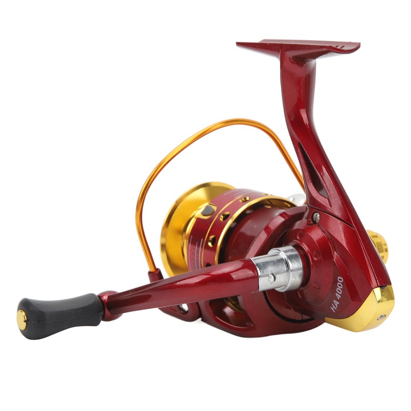 8 Bearing Fishing Spinning Reel Red Color 5.2:1 Gear Ratio