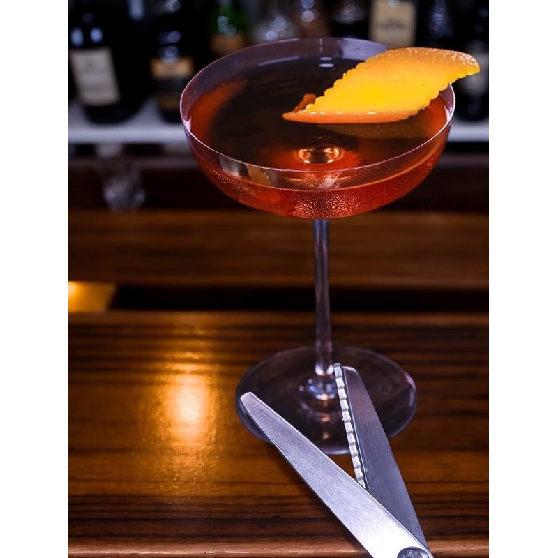 Bar Stainless Steel Serrated Scissors For Bartenders Orange Peel Lemon