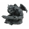 Notre Dame Horned Gargoyle With Spell Book Statue Demonic Bibliography