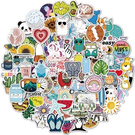100 PCS Waterproof Sticker Pack, Mixed Stickers Cute Animal Vinyl Stickers Pack Decals for Water Bottle, Laptop, Phone, Luggage, Skateboard Stickers for Adults Teens Girls Kids