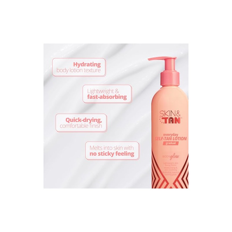 SKIN & TAN Body Glow Gradual Self Tan Lotion -