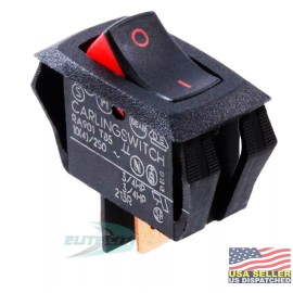 Carling Technologies RA901-VB-B-9-V Switch Rocker SPST 16A 250V Black