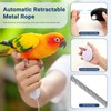 Realand 19.7FT Auto Retractable Bird Leash, Anti-Bite Wire Bird Harness,