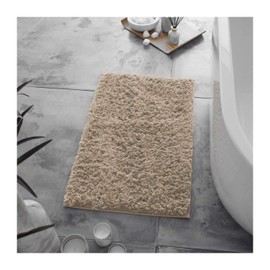 Lions Bath Mat Set - Ultra Soft Fluffy Bathroom Mat Sets 2 Piece, Absorbent Bathroom Rugs, Non Slip Microfiber Bathmat, Machine Washable, Shaggy Rug, 50x80cm, 100% Polyester, Natural