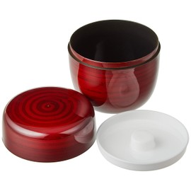 Tatsumiya 04248 Tea Canister, Keyaki Wood Grain, Size: Approx. φ3.5 inches (9 cm), H 3.7 inches (9.5 cm)