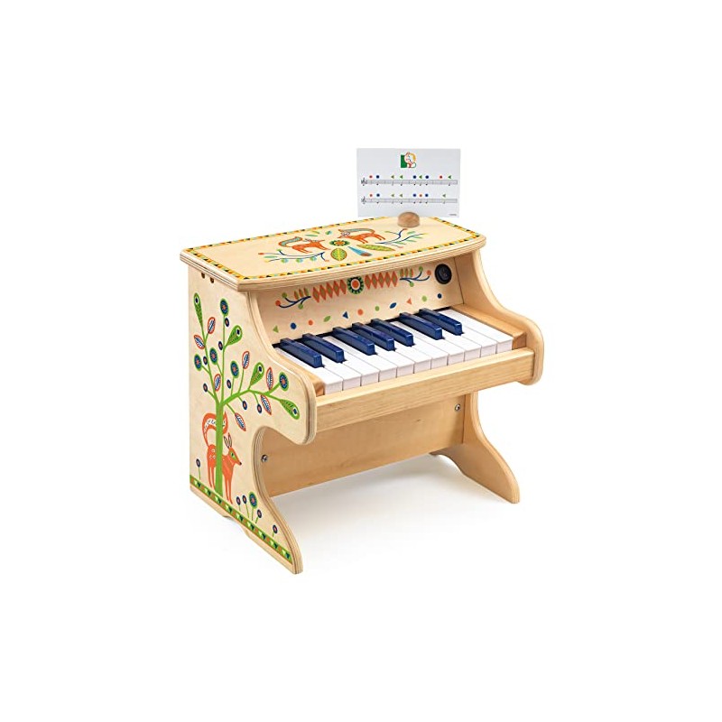 DJECO Animambo Electric Piano 18 Keys - Safe Music Instrument
